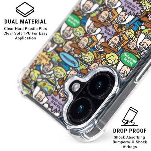 Disney Toy Story Characters Collage Pattern iPhone 16 Clear Case