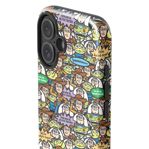 Disney Toy Story Characters Collage Pattern iPhone 16 Impact Case