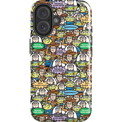 Disney Toy Story Characters Collage Pattern iPhone 16 Magsafe Impact Case