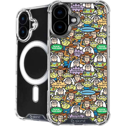 Disney Toy Story Characters Collage Pattern iPhone 16 Plus MagSafe Case