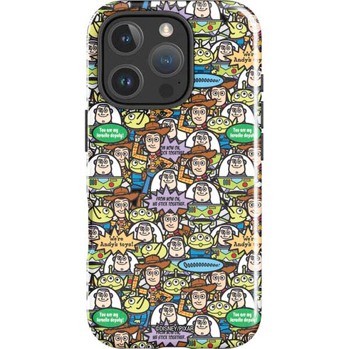 Disney Toy Story Characters Collage Pattern iPhone 16 Pro Impact Case