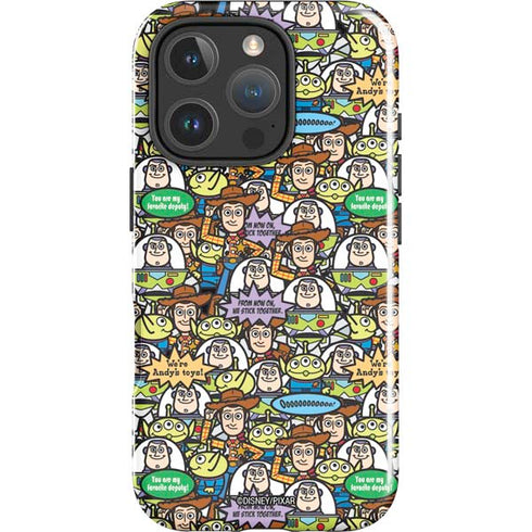 Disney Toy Story Characters Collage Pattern iPhone 16 Pro Max Impact Case