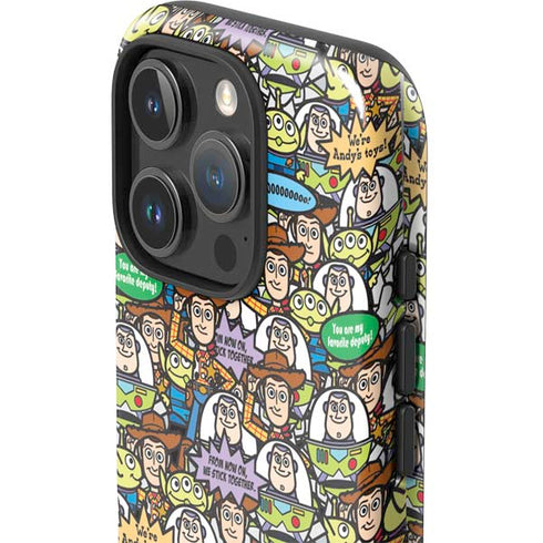 Disney Toy Story Characters Collage Pattern iPhone 16 Pro Max Impact Case