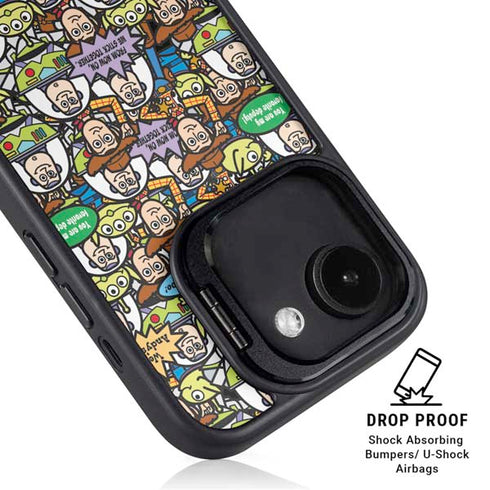 Disney Toy Story Characters Collage Pattern iPhone 16e Kickstand Case