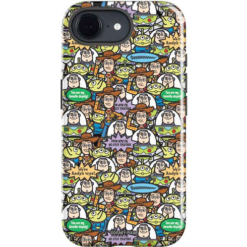 Disney Toy Story Characters Collage Pattern iPhone 16e Impact Case