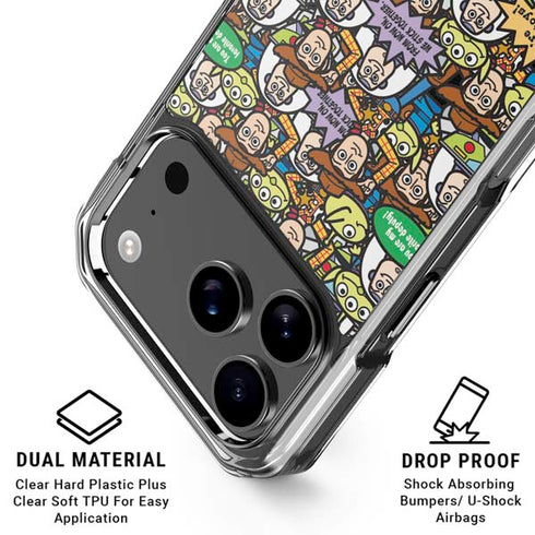 Disney Toy Story Characters Collage Pattern iPhone 18 Pro Clear Case