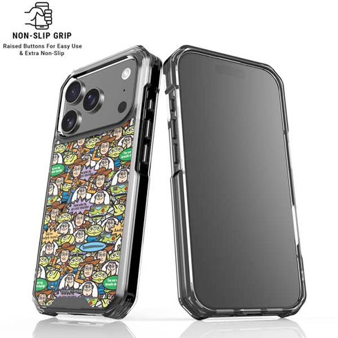Disney Toy Story Characters Collage Pattern iPhone 18 Pro Clear Case