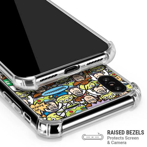 Disney Toy Story Characters Collage Pattern iPhone X/XS Clear Case