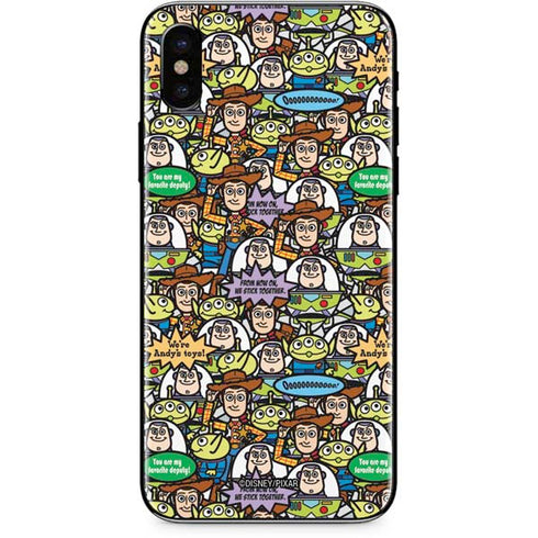 Disney Toy Story Characters Collage Pattern iPhone XS Max Skin