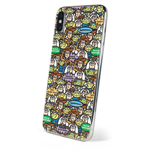 Disney Toy Story Characters Collage Pattern iPhone XS Max Skin