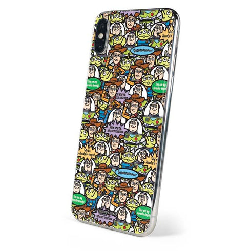 Disney Toy Story Characters Collage Pattern iPhone XS Skin