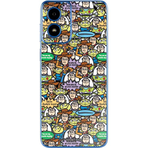 Disney Toy Story Characters Collage Pattern Moto G Play 4G (2024) Skin