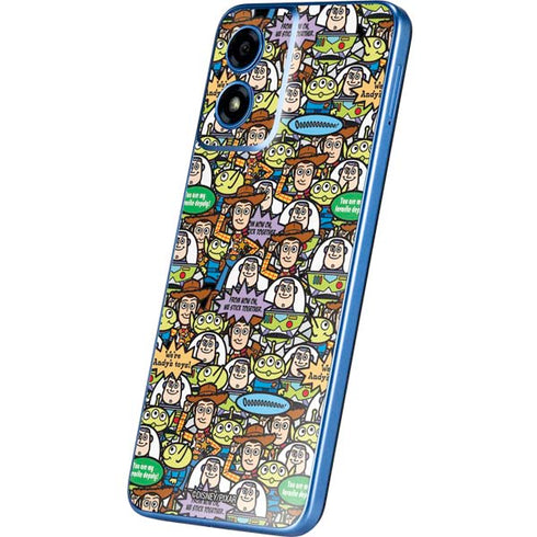Disney Toy Story Characters Collage Pattern Moto G Play 4G (2024) Skin