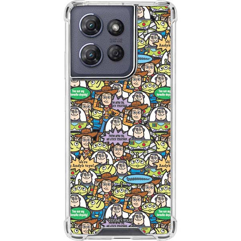 Disney Toy Story Characters Collage Pattern Moto G Play 5G (2025) Clear Case