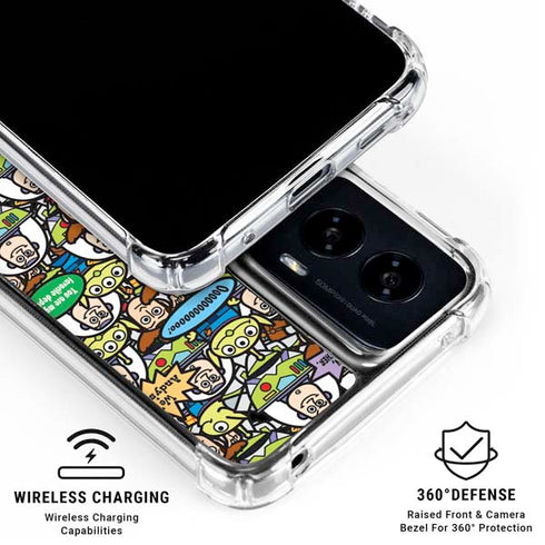 Disney Toy Story Characters Collage Pattern Moto G Power 5G (2024) Clear Case