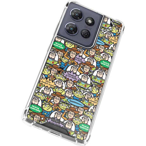 Disney Toy Story Characters Collage Pattern Moto G Power 5G (2025) Clear Case