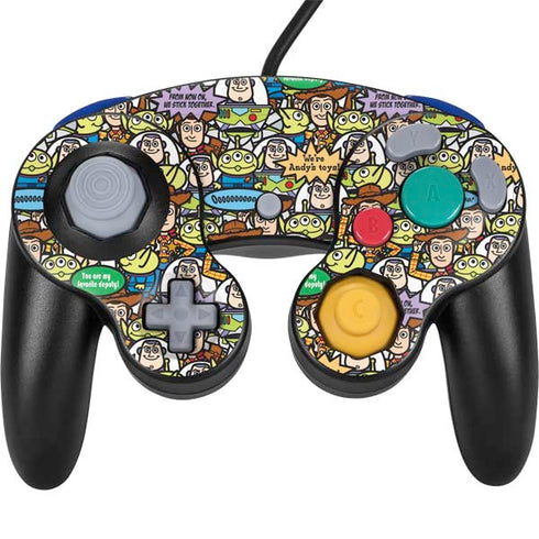 Disney Toy Story Characters Collage Pattern Nintendo GameCube Controller Skin