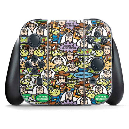 Disney Toy Story Characters Collage Pattern Nintendo Skins