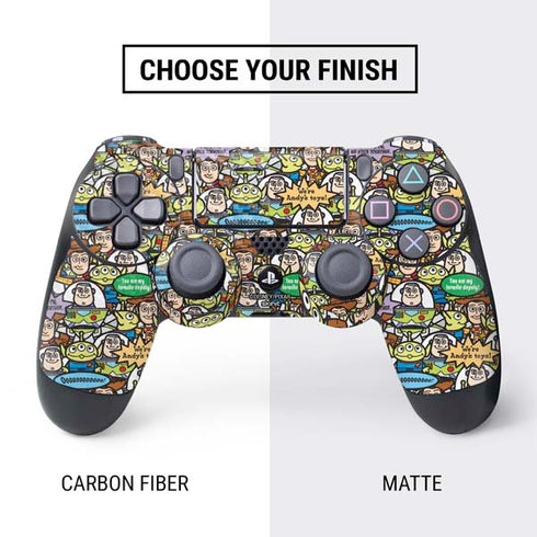Disney Toy Story Characters Collage Pattern PS4 Controller Skin