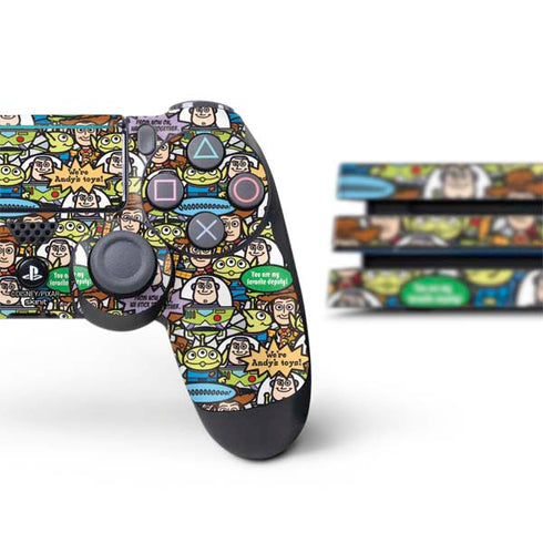Disney Toy Story Characters Collage Pattern PS4 Pro Bundle Skin