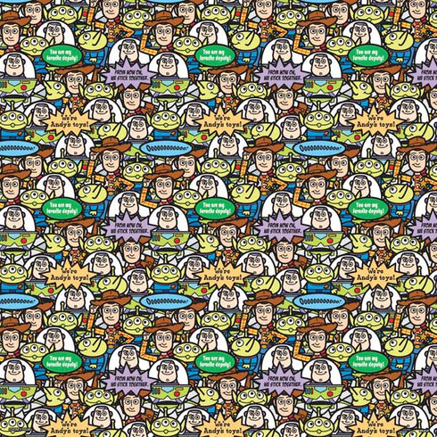 Disney Toy Story Characters Collage Pattern PS4 Slim Skin