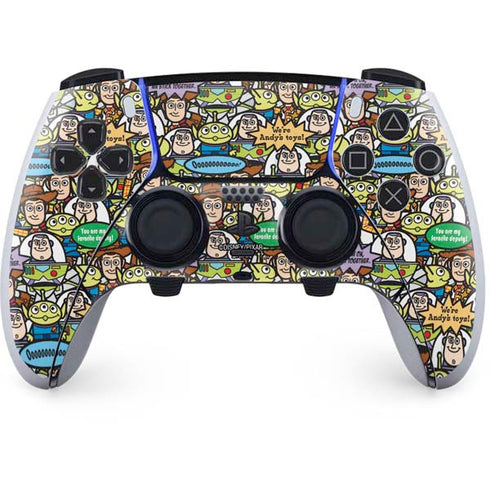 Disney Toy Story Characters Collage Pattern PS5 DualSense Edge Pro Controller Skin