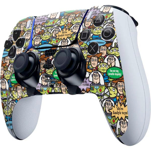 Disney Toy Story Characters Collage Pattern PS5 DualSense Edge Pro Controller Skin