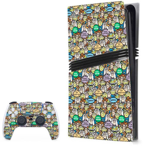 Disney Toy Story Characters Collage Pattern PlayStation PS5 Skins