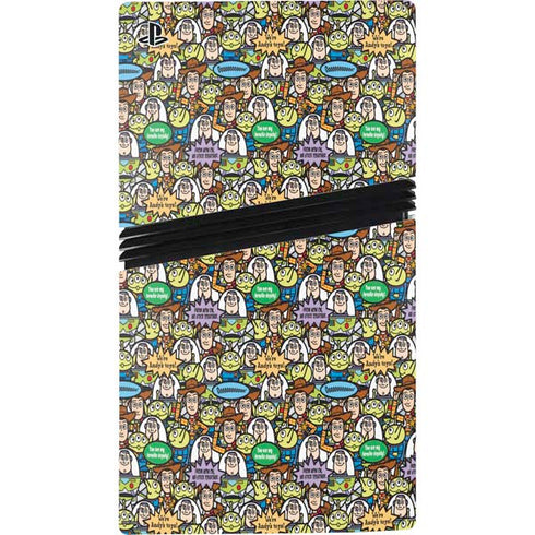 Disney Toy Story Characters Collage Pattern PS5 Pro Bundle Skin