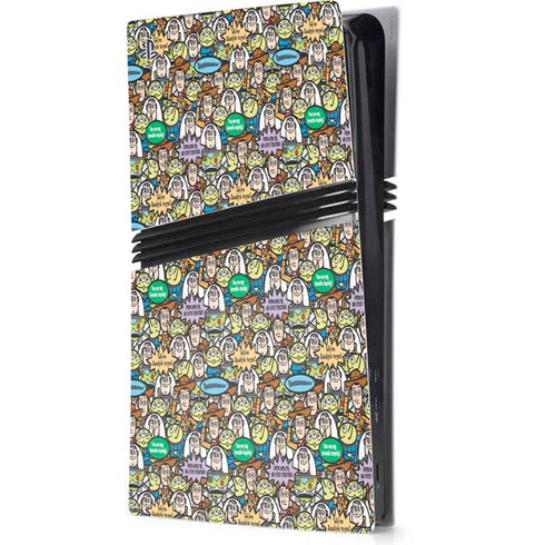 Disney Toy Story Characters Collage Pattern PS5 Pro Console Skin