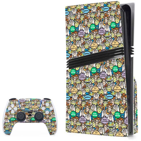 Disney Toy Story Characters Collage Pattern PS5 Pro Disk Bundle Skin