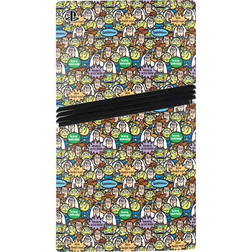 Disney Toy Story Characters Collage Pattern PS5 Pro Disk Bundle Skin