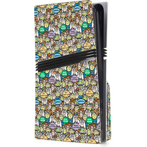 Disney Toy Story Characters Collage Pattern PS5 Pro Disk Console Skin