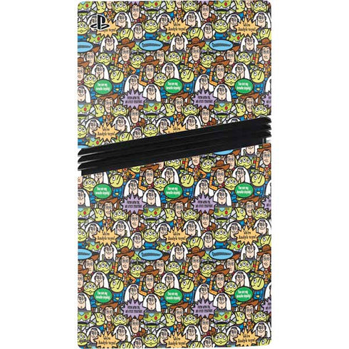 Disney Toy Story Characters Collage Pattern PS5 Pro Disk Console Skin
