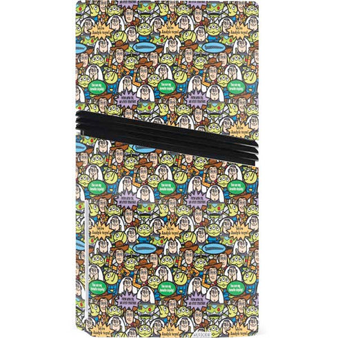 Disney Toy Story Characters Collage Pattern PS5 Pro Disk Console Skin