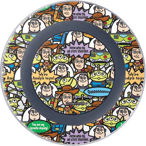 Disney Toy Story Characters Collage Pattern Wireless Charger Skin