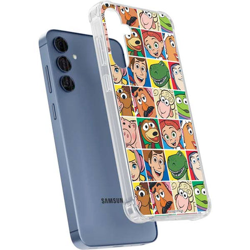 Disney Toy Story Characters Collage faces Galaxy A55 5G Clear Case
