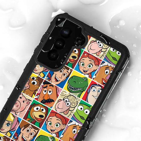 Disney Toy Story Characters Collage faces Galaxy S24 Plus Waterproof Case