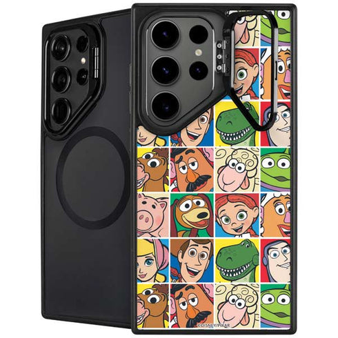 Disney Toy Story Characters Collage faces Galaxy S24 Ultra Kickstand Case