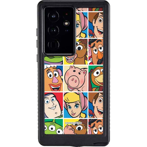 Disney Toy Story Characters Collage faces Galaxy S24 Ultra Waterproof Case