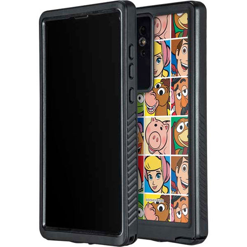 Disney Toy Story Characters Collage faces Galaxy S24 Ultra Waterproof Case