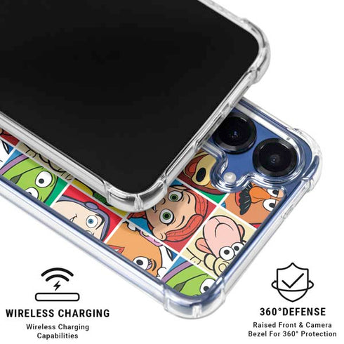 Disney Toy Story Characters Collage faces Galaxy S25 Clear Case