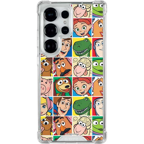 Disney Toy Story Characters Collage faces Galaxy S25 Ultra Clear Case