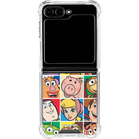 Disney Toy Story Characters Collage faces Galaxy Z Flip6 Clear Case