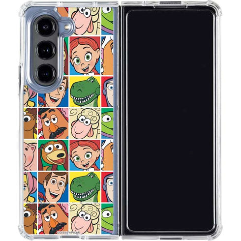 Disney Toy Story Characters Collage faces Galaxy Z Fold5 5G Clear Case