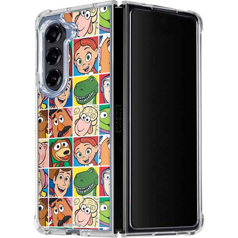 Disney Toy Story Characters Collage faces Galaxy Z Fold5 5G Clear Case