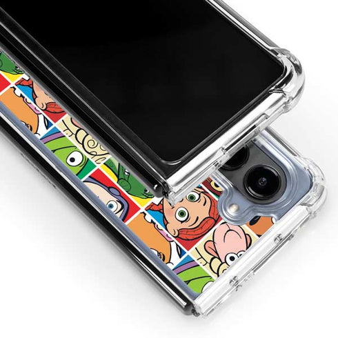 Disney Toy Story Characters Collage faces Galaxy Z Fold5 5G Clear Case