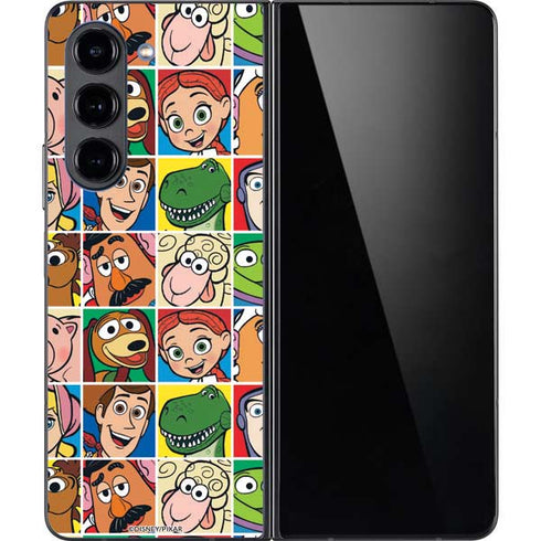 Disney Toy Story Characters Collage faces Galaxy Z Fold5 5G Skin