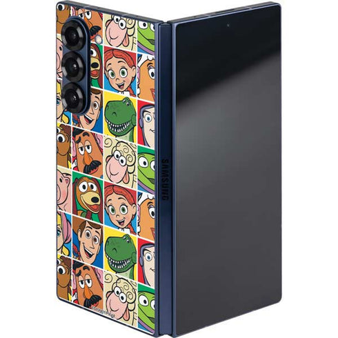 Disney Toy Story Characters Collage faces Galaxy Z Fold6 Skin