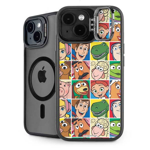 Disney Toy Story Characters Collage faces iPhone 15 Plus Kickstand Case